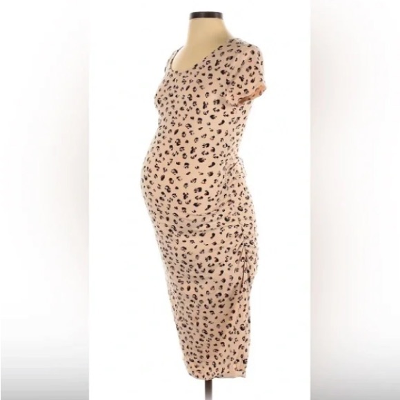 Isabelle Leopard Maternity Dress - Picture 1 of 4